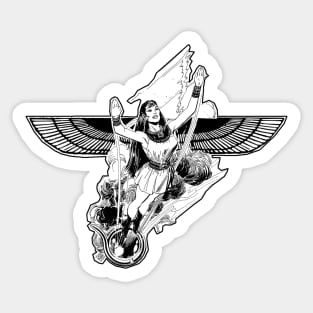 Flying woman Sticker